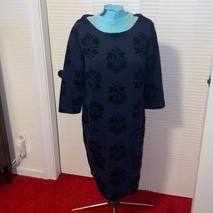 Like new White Stuff blue dress 3/4 sleeve, pockets Size 10 -fg